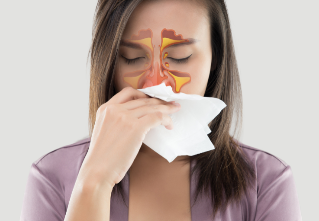 Lady with sinusitis cnv